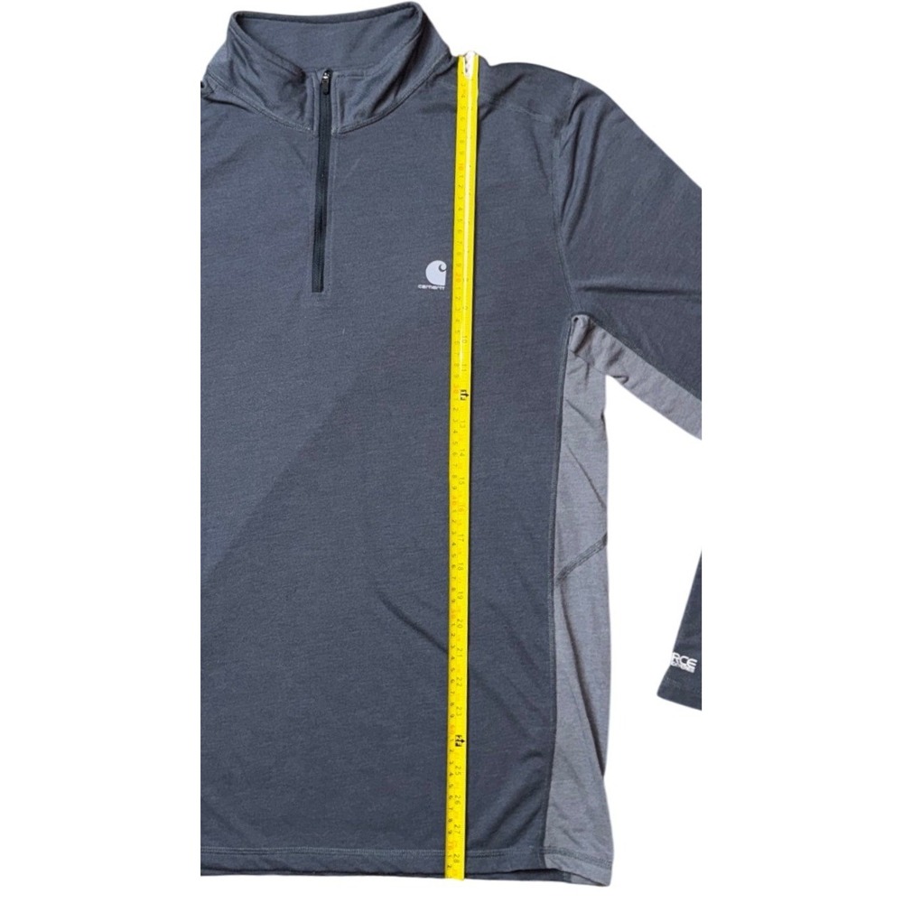 Carhartt Force Extremes Mens Medium Relaxed Fit Quarter Zip Pullover Grey 102585 - Picture 6 of 11
